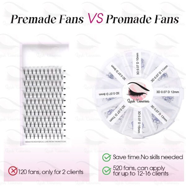 Promade Fans Volume Ruso 520 - 600 Fans