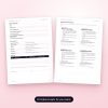 W-Shape guide: printable sheets W-Shape guide pages: printable client record card and aftercare card